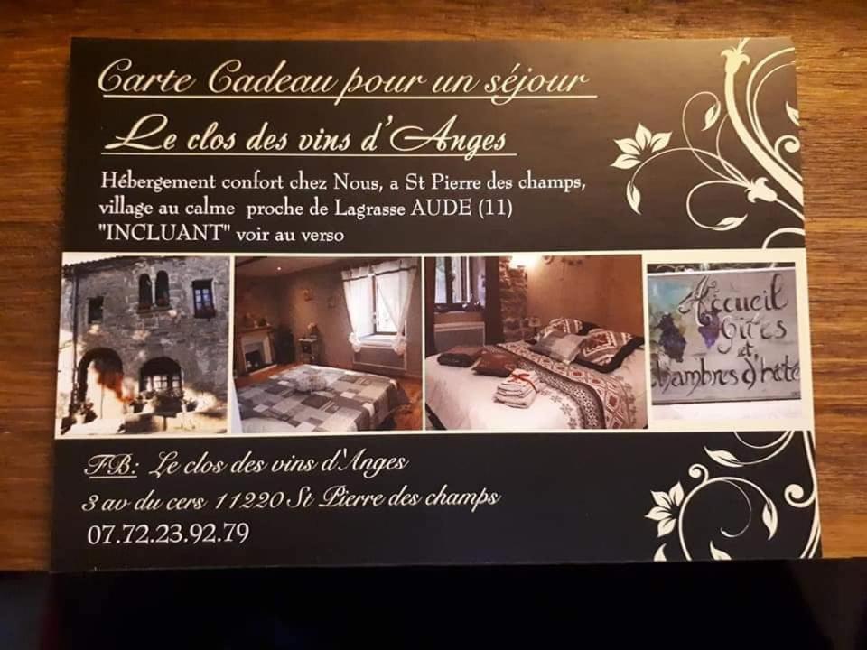 Chambre D'Hote Au Jardin Le Clos Des Vins D'Anges Saint-Pierre-des-Champs Kültér fotó